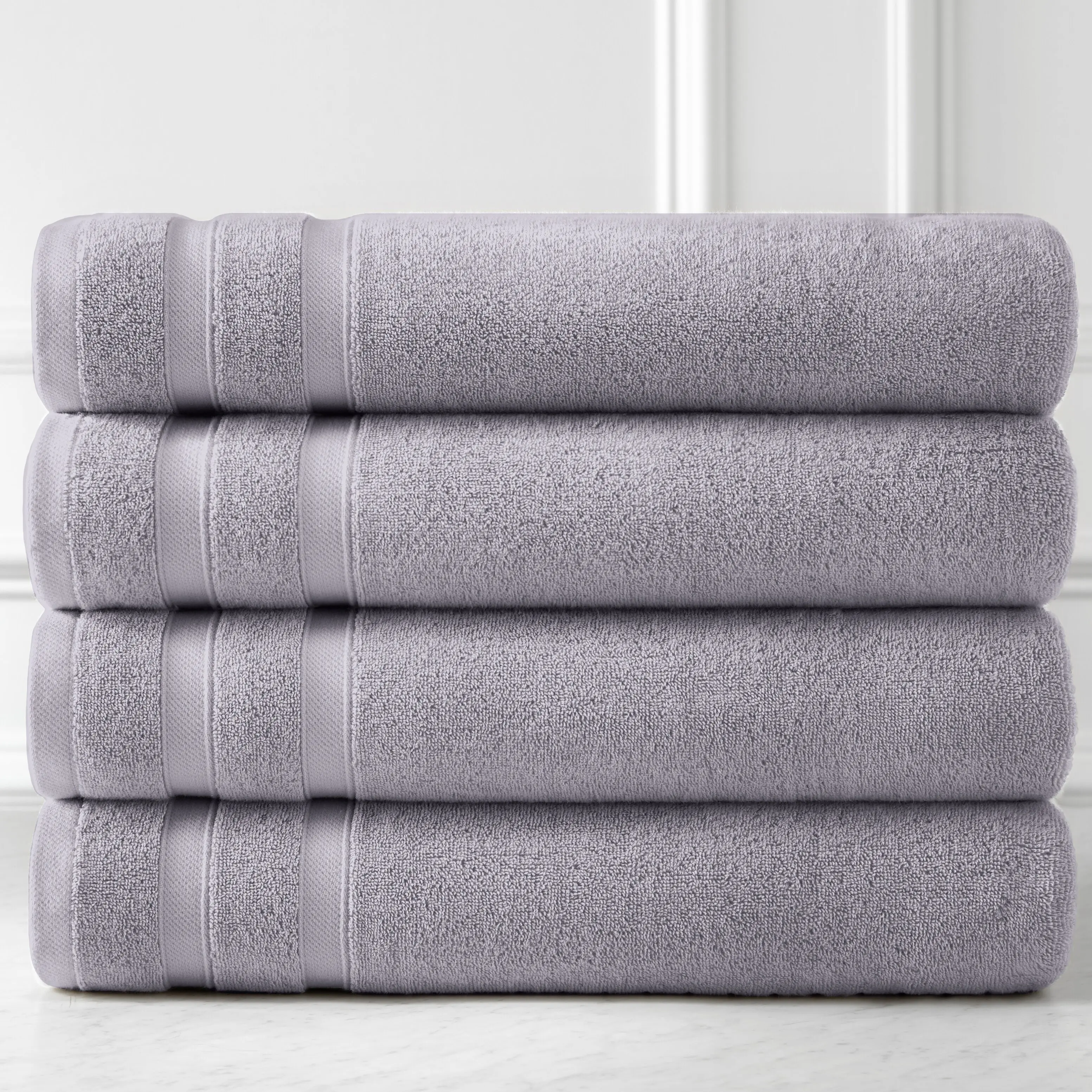 2021 Wholesale 6-Piece Premium Cotton Bath Towel Set 600gsm Large Square Towels with Logo Pattern for Hotel Use