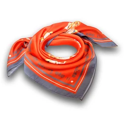 55*55 cm Promotion Custom Design 100% Mulberry Silk Scarf Silk Scarves Satin Scarf