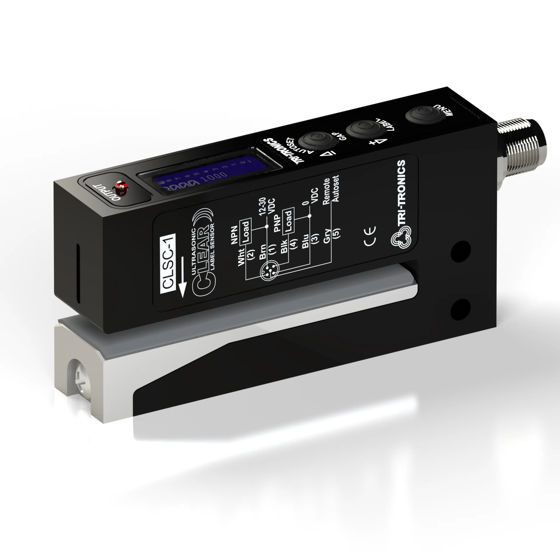 Прозрачный датчик этикеток ультразвуковой вилки типа ячейки