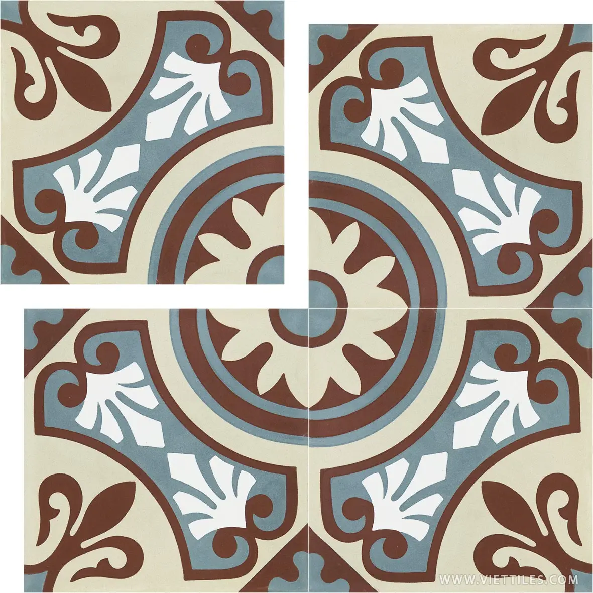  Стена кухни с цементной плитой ручной работы