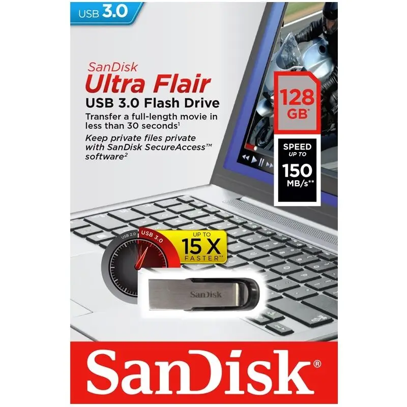 Fashion Design Ultra Flair SanDisk USB 32GB 64GB 128GB