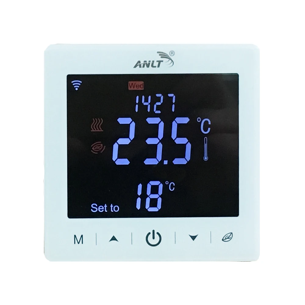 Smart Thermostat WiFi Temperature Controller White Panel APP Remote Control for 16A Electric Floor Heating System