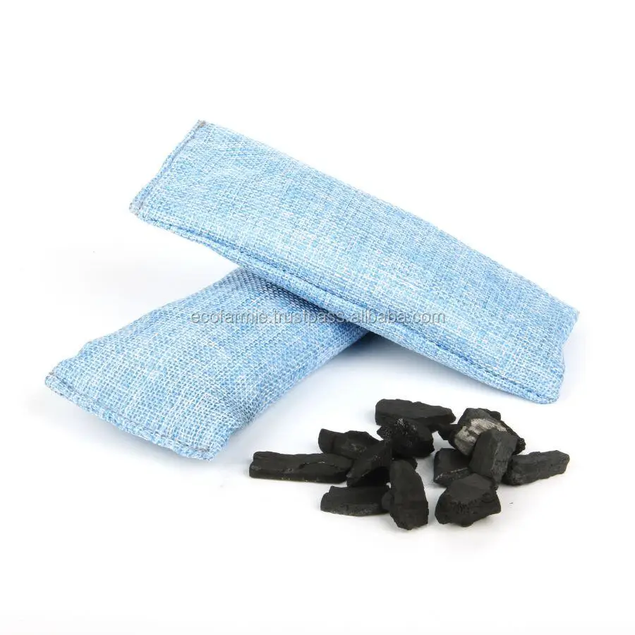 Air purifying sachets bamboo coconut activated charcoal odor absorbing bags for cars and shoes
