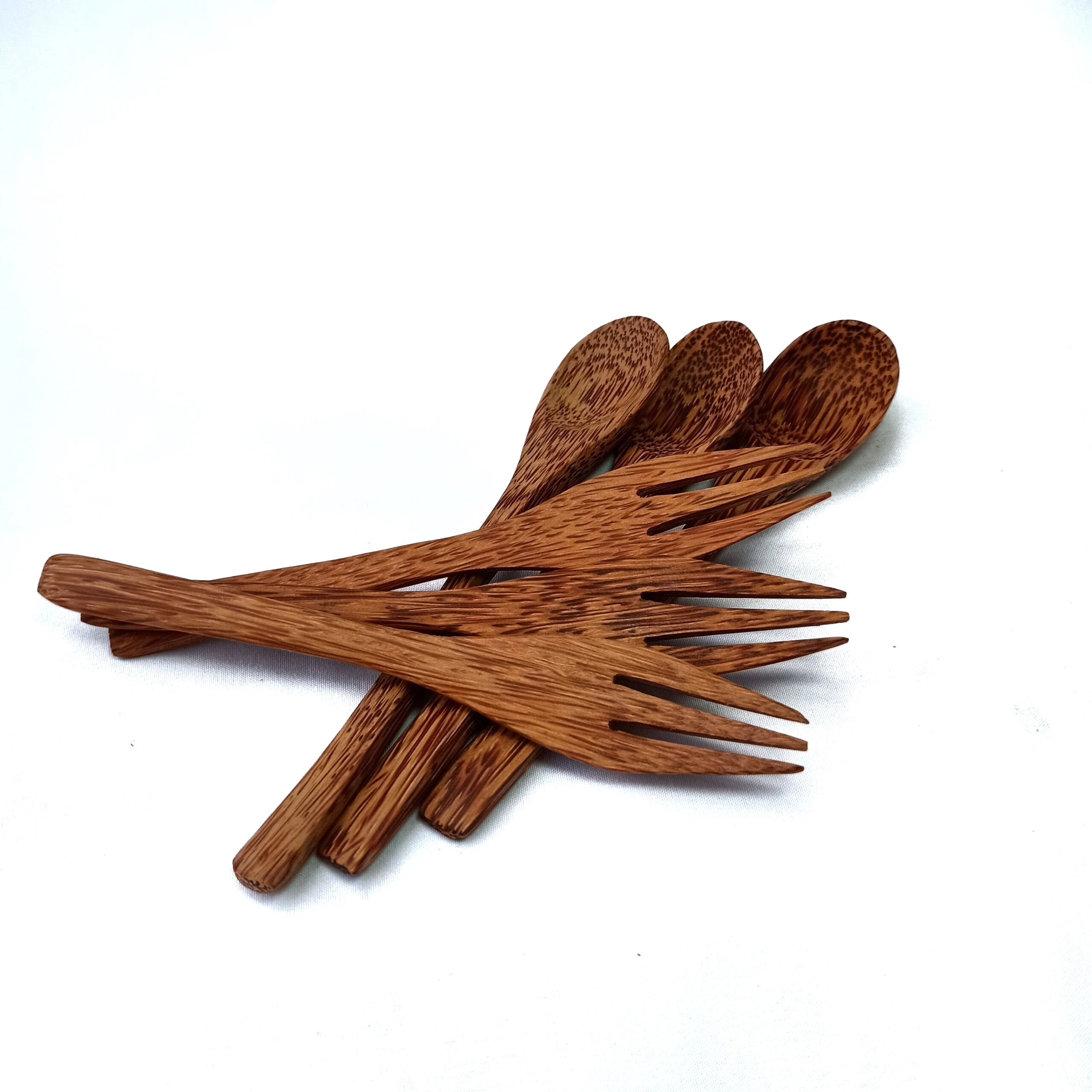 Natural Coconut Spoon Coconut Fork Coconut Flatware for Kitchen Made use in Vietnam