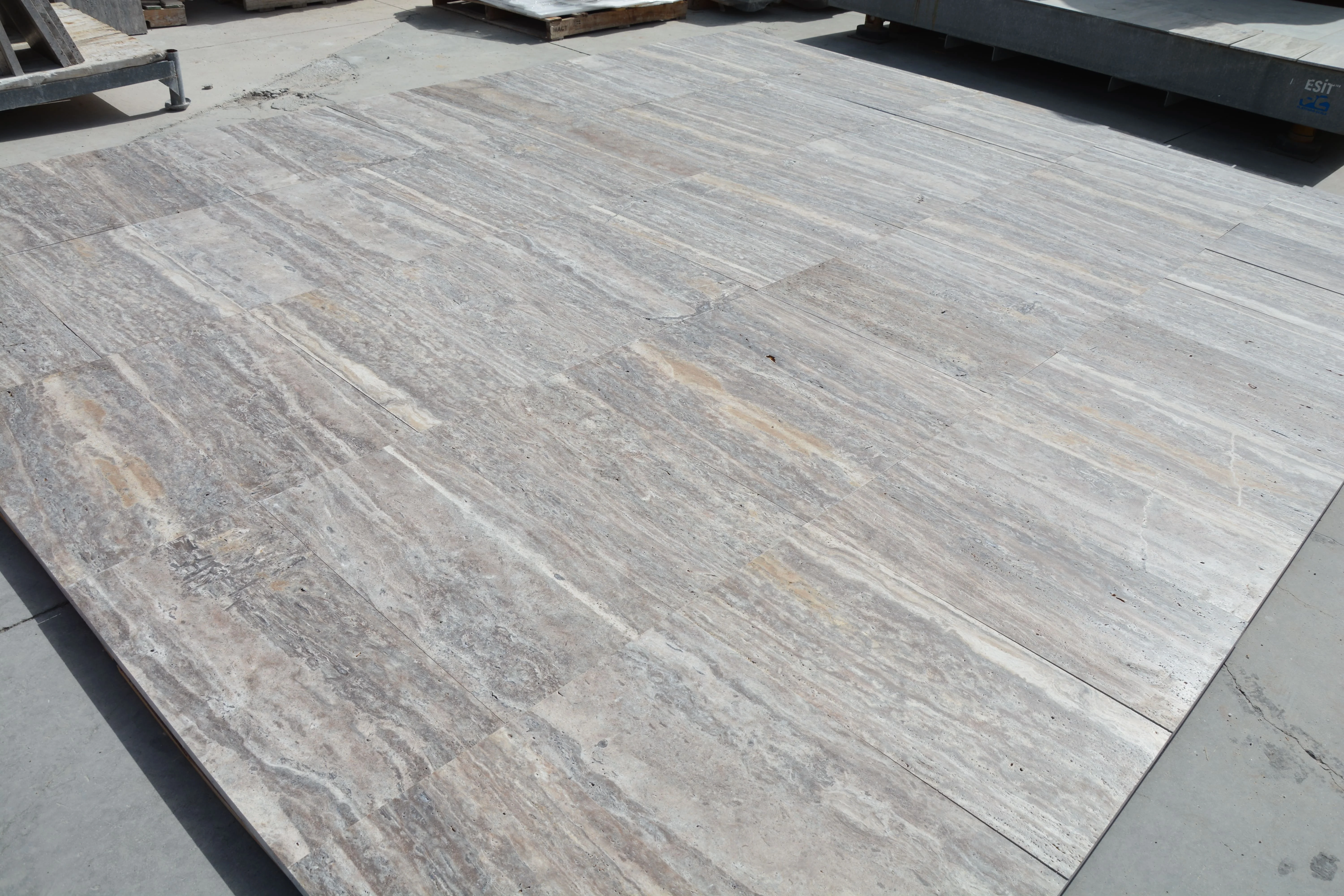 Afyon Grey Silver Vein Cut Turkish Travertine Tiles Classic Silver Fantastic Silver Travertine Titanium Blend Travertine