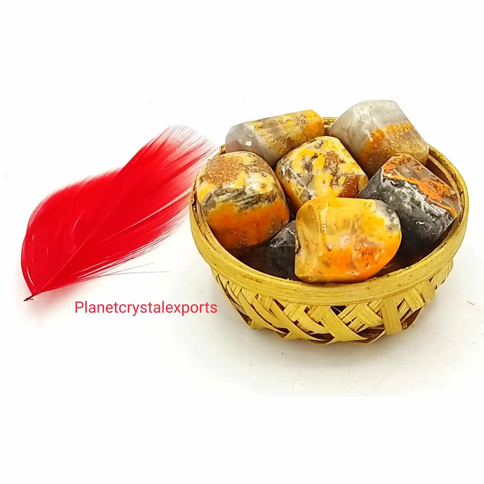 Wholesale Natural  Bumble bee Jasper Polished  Crystal Tumble Stone For Home Decoration Buy From Planet Crystal Exports