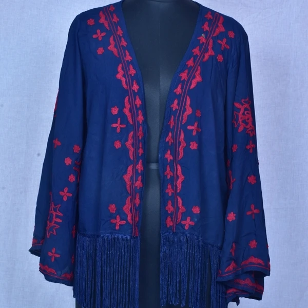 
Hot Selling Summer Fashion Gypsy Boho Indian Suzani Embroidered Women Girl Sexy Off Shoulder Short Sleeves Womens Blouse 