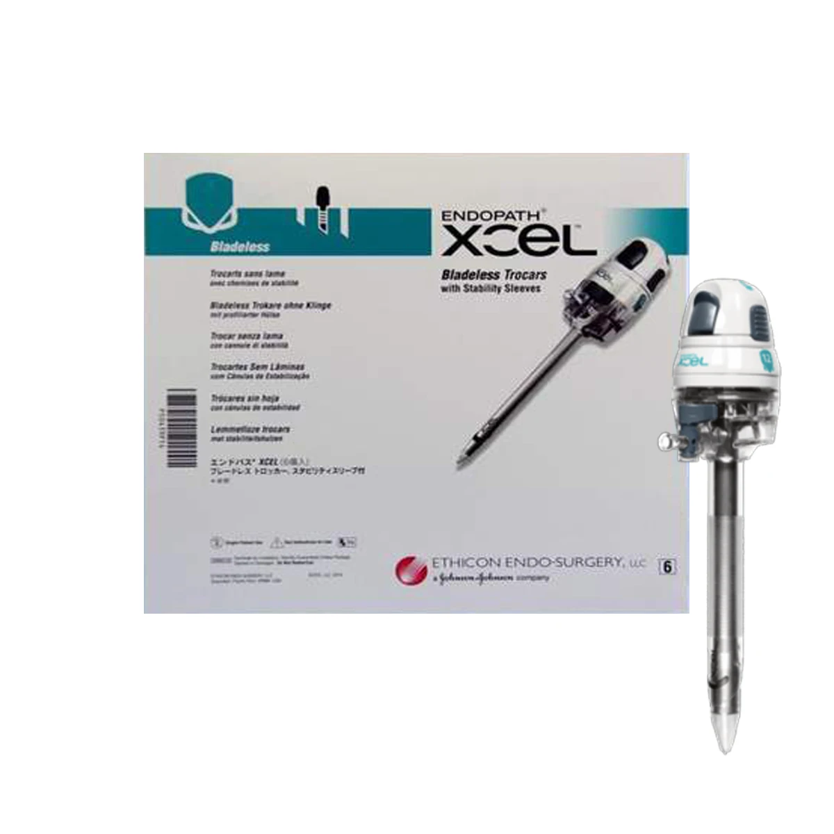 ETHICON ENDOPATH XCEL DISPOSABLE SURGICAL TROCARS 12 MM B12LT BLADELESS WITH STABILITY SLEEVE: OBTUR, OPTICAL, 12MM-100MM