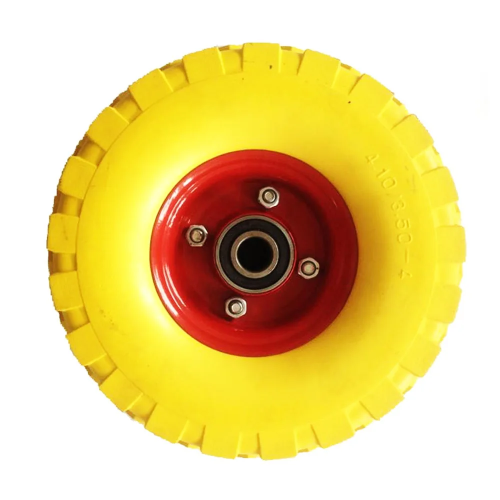 Customized Axle Diameter Center Hub Flat Free Utility Tire Wheel For Caster Hand Truck Trolley Dolly Generator