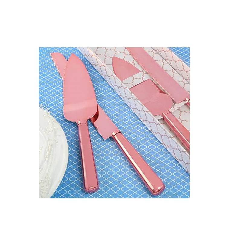 Rose Gold Plated Metal cake server in New Style In Handmade Customized Metal Cake Tool In Manufacture Price