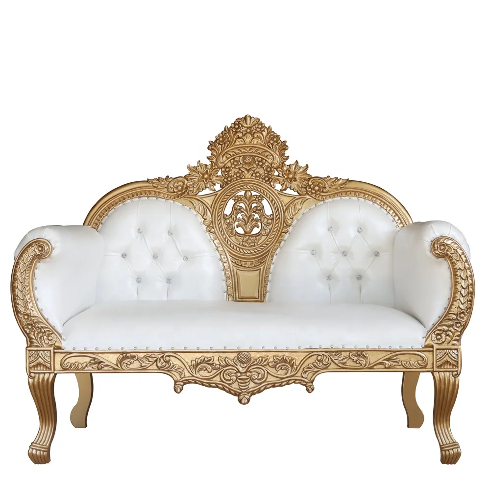 Cheap Antique Living Room Sofas Throne Chairs Hotel Furniture Event Bride and Groom Wedding Chair Home Furniture Traditional