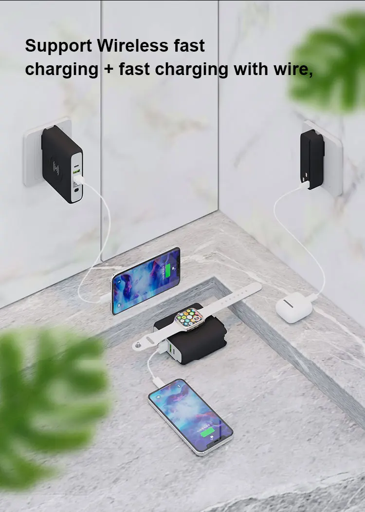 JMPB0029 Power Bank 8000mAh Wireless Magnetic with Fast Wall Charging 3-in-1 for Mobile