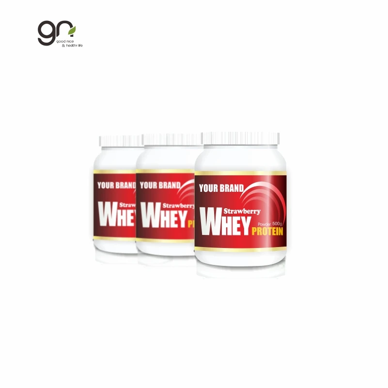 500g Strawberry Flavor Whey Protein powder Easy muscle molding could make Strengthen muscles and lose weight accept OEM-ODM