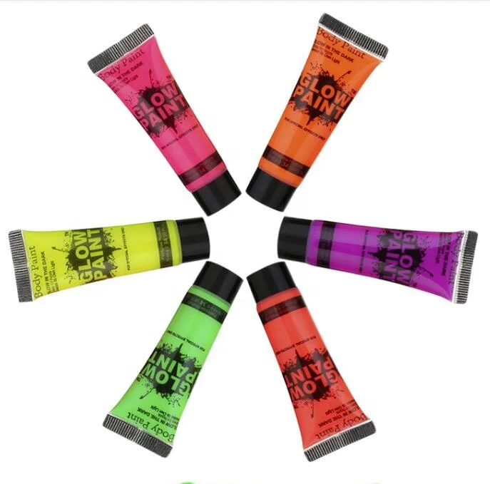 
6 colorUv Glow Paint Glow Body Paint UV/neon Face Painting Fluorescent color face paint 