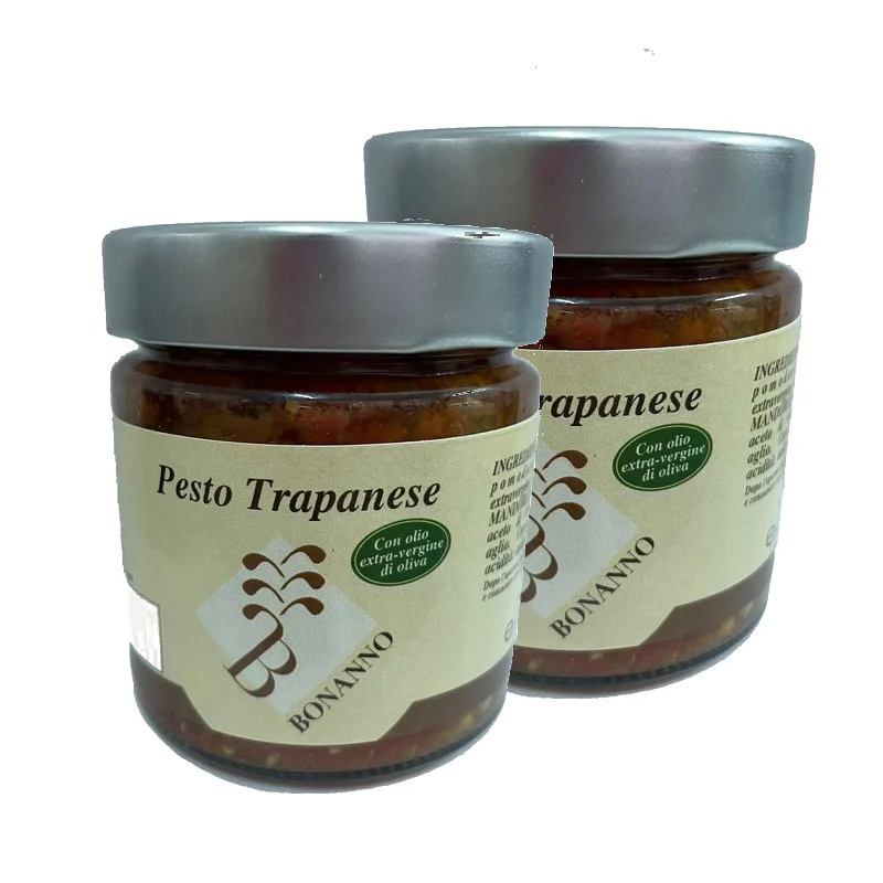 Made in Italy ready to ship Sicilian PESTO SAUCE FROM TRAPANI GR 190 best quality wholesale premium