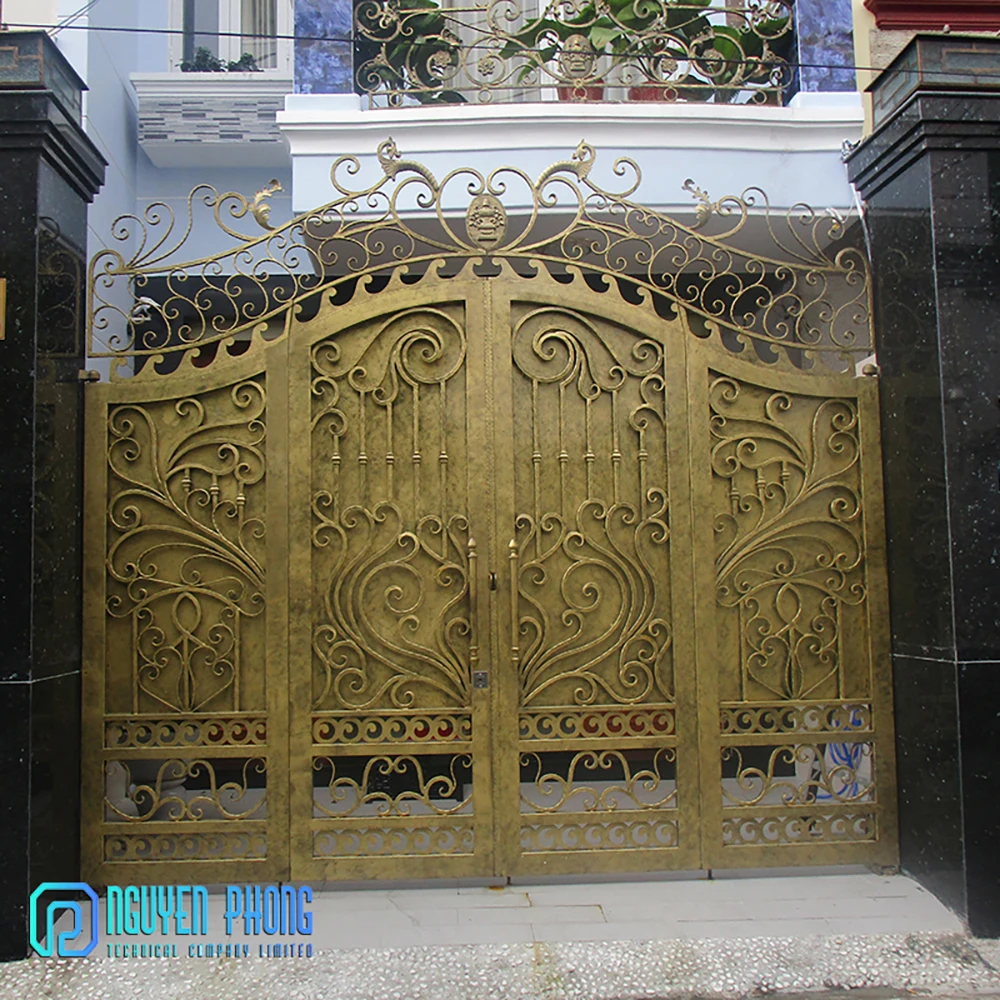 Производитель OEM дизайны кованых железных ворот по индивидуальному заказу