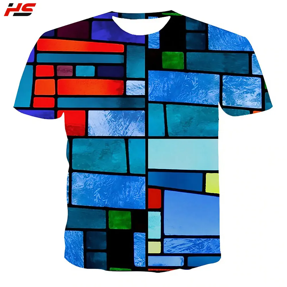 
New Arrival Short Sleeve Paint Printed Tee Shirt high quality printing 3d sublimation t shirt 