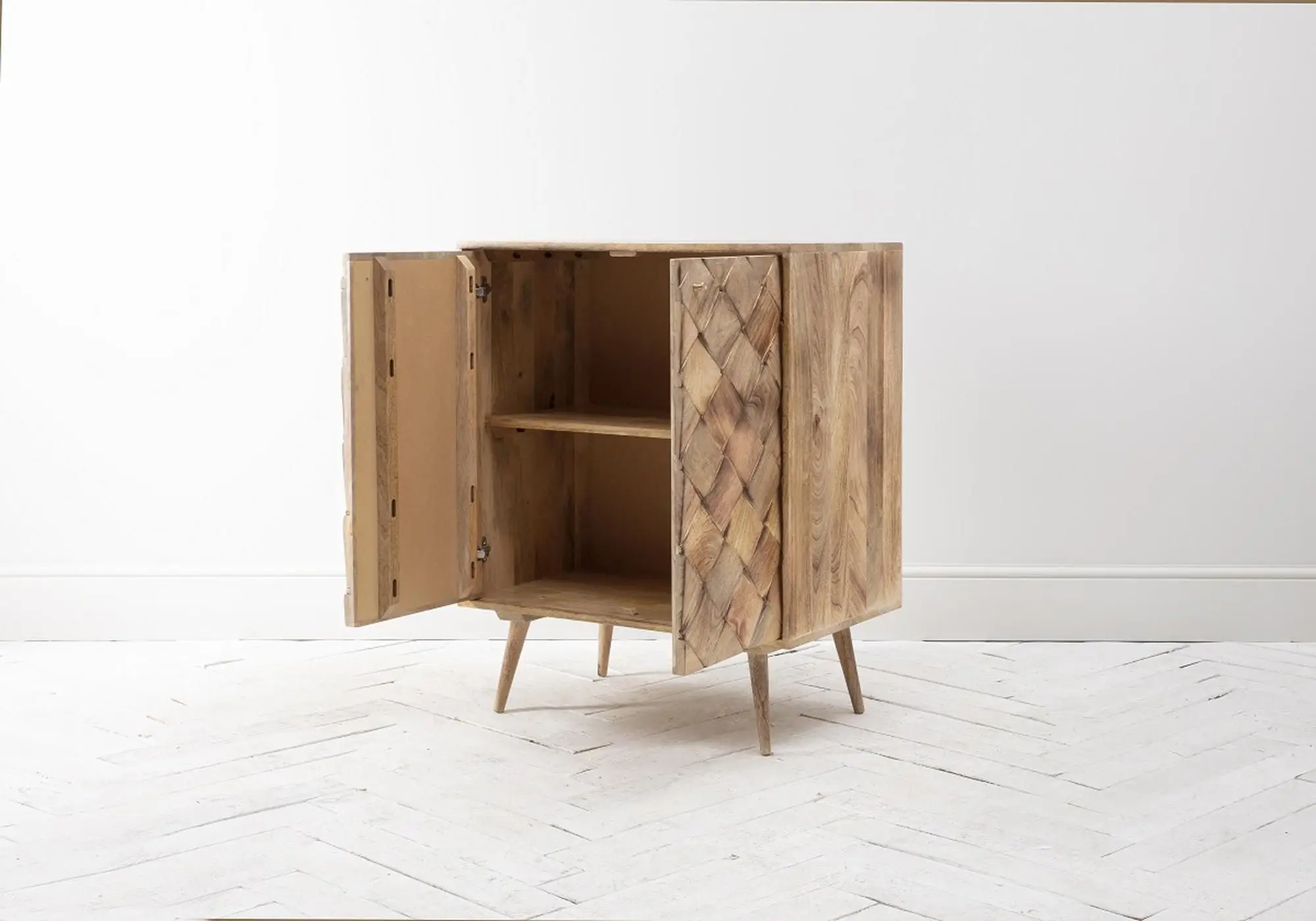 
Industrial Cabinet with Storage Indian Modern Rustic Mango Parquetry Design Cabinet Sideboard Jodhpur Vintage Solid Wood Cabinet 