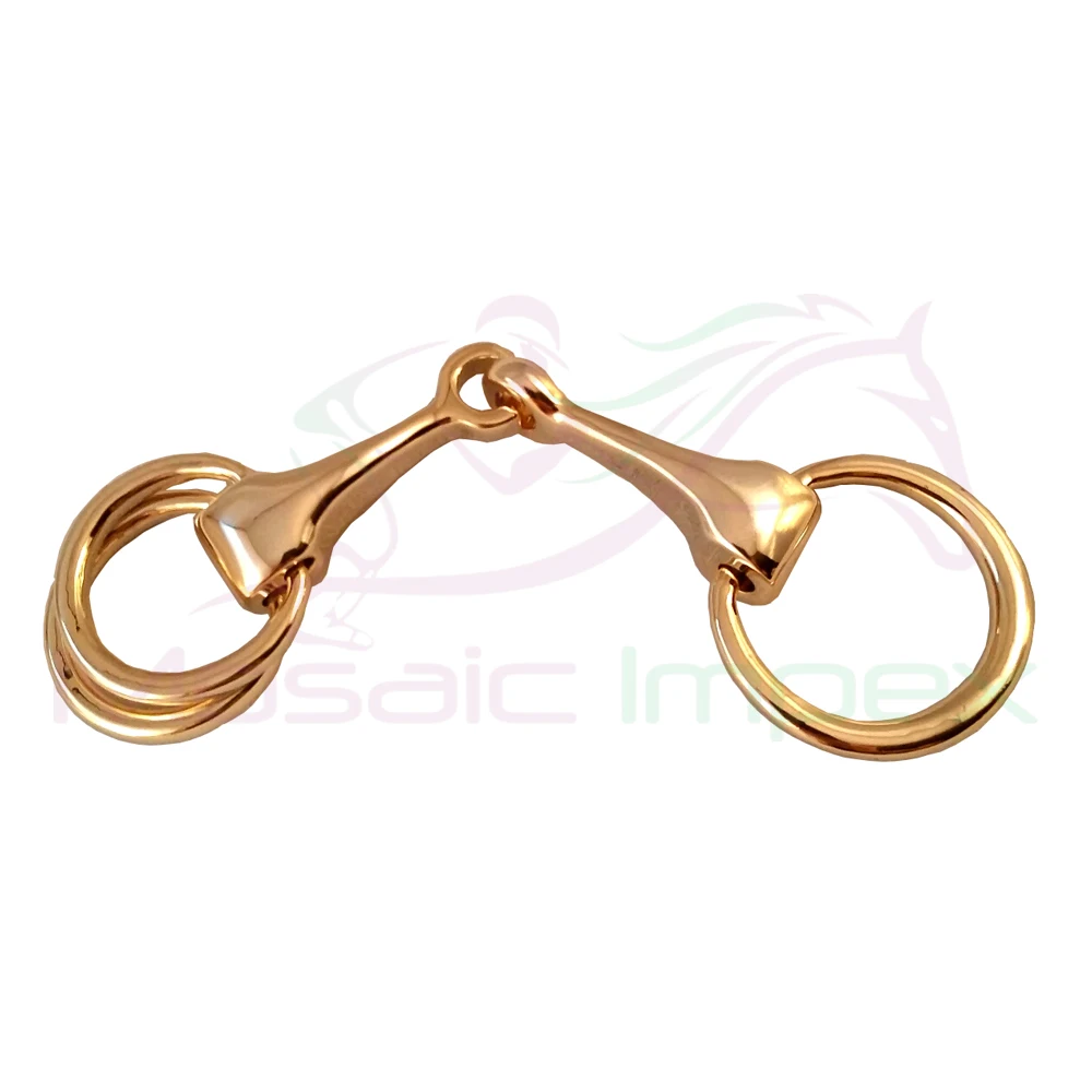 Немецкое золото из нержавеющей стали O-Horse Bit Buckle роскошное прочное Конное шарф-кольцо малых и средних размеров для конного спорта