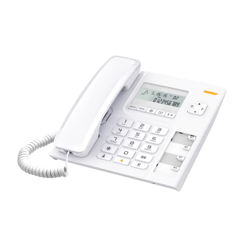 Corded phone Alcatel with caller ID and handsfree function Temporis 56 - black, white colors