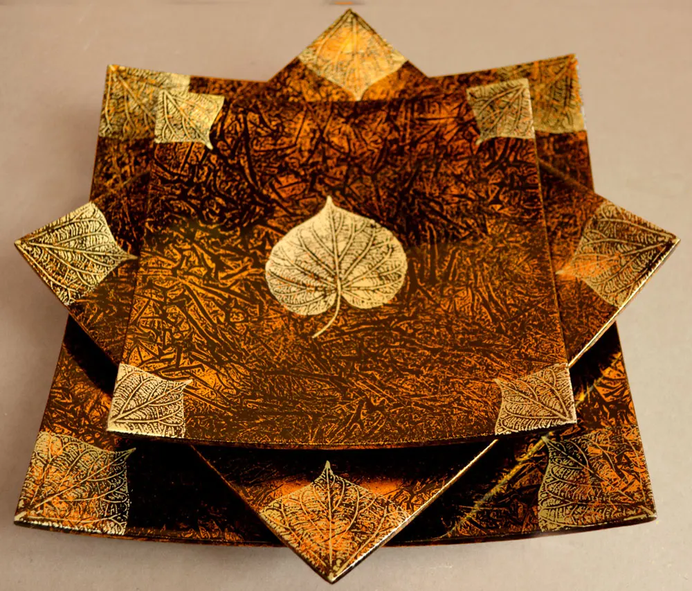 
Lacquered wooden plates classic traditional Vietnamese style cheap price 