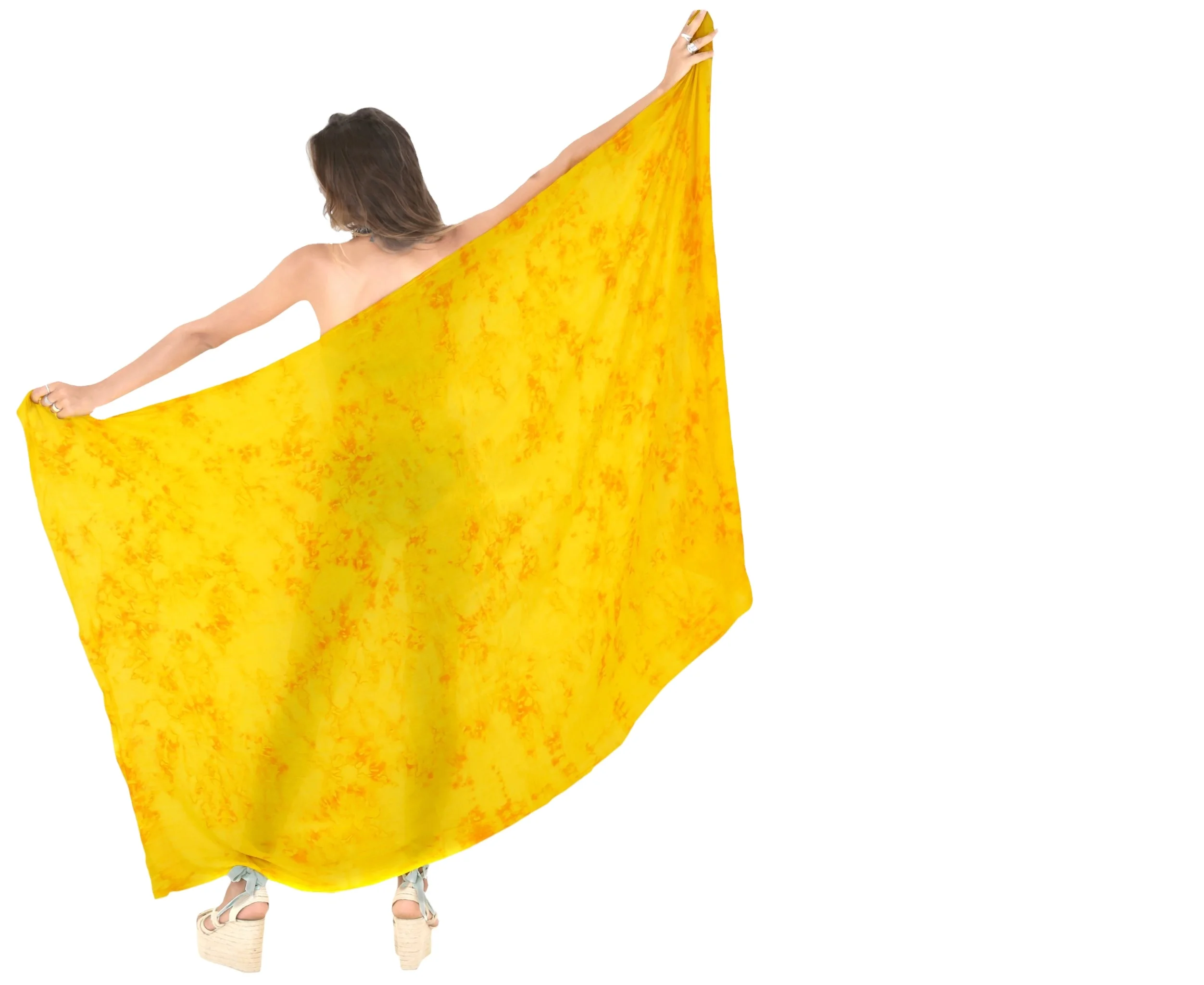 Latest Design Tie Dye Printed Pareo Beach Dress 100% Rayon Sarong Bikini Swimwear Cover up Women Adults Swimming Bikini Support