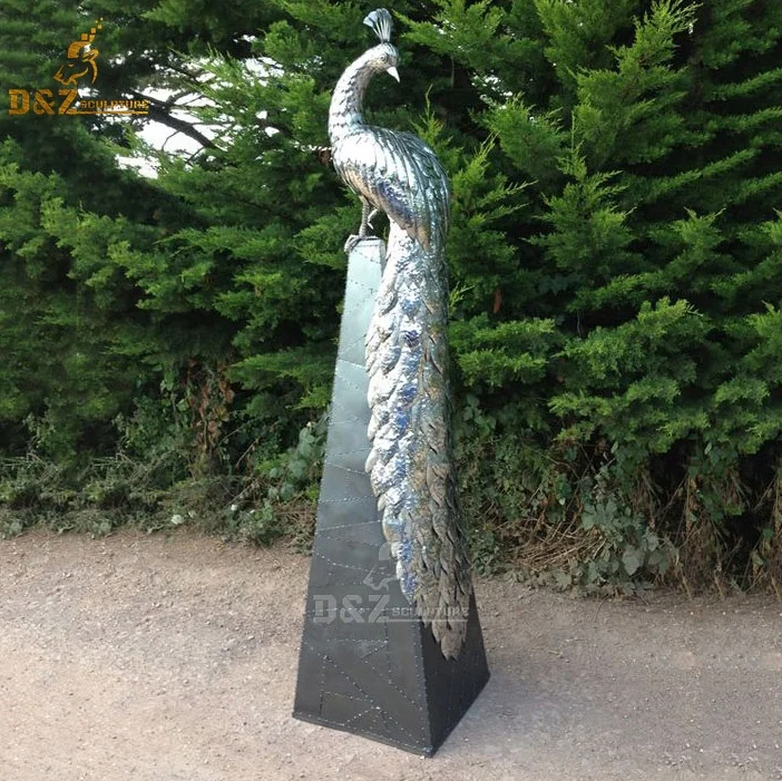 garden park decorative large metal peacock garden statues for sale