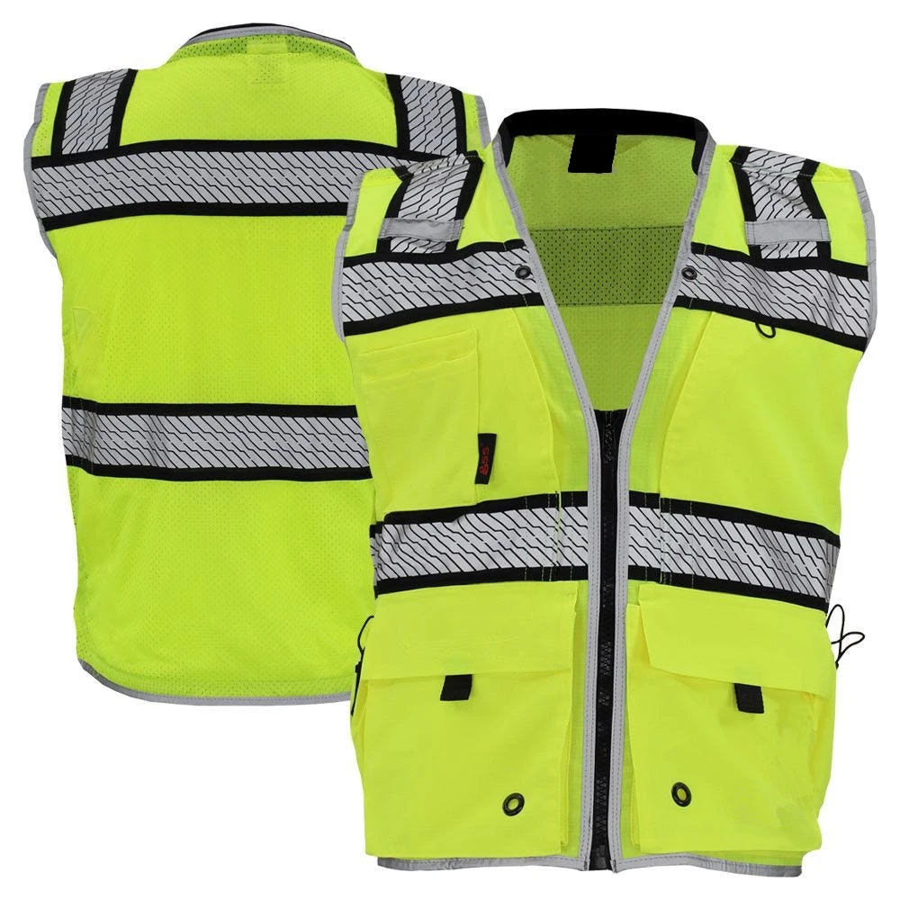 Hi-vis Green Safety Vest with Custom Printing or Embroidery Logo Reflective Safety Clothing Working Vest For Unisex