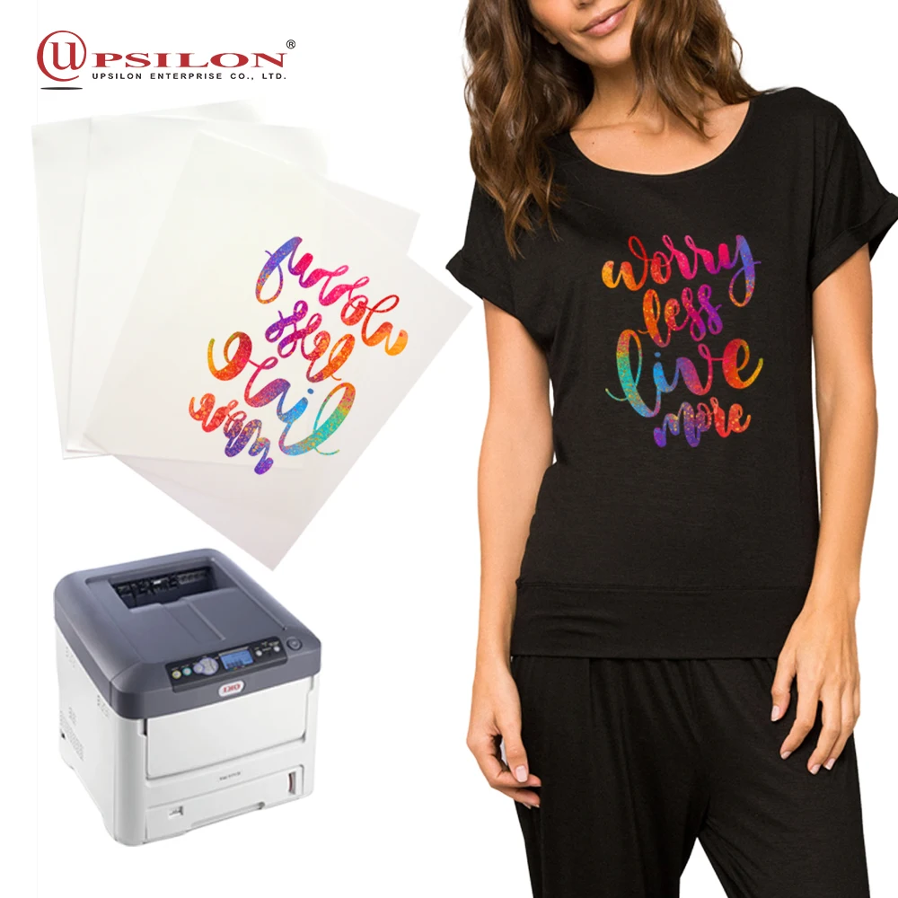 Лазерная Темная футболка без резки переводная пленка B клейкая бумага