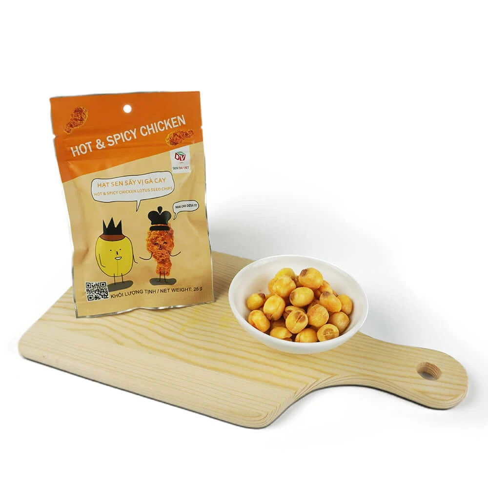 OEM Service Healthy Snack Chips Hot & Spicy Chicken Lotus Seeds Delicious and Crispy Seasoning Vegetable Snack