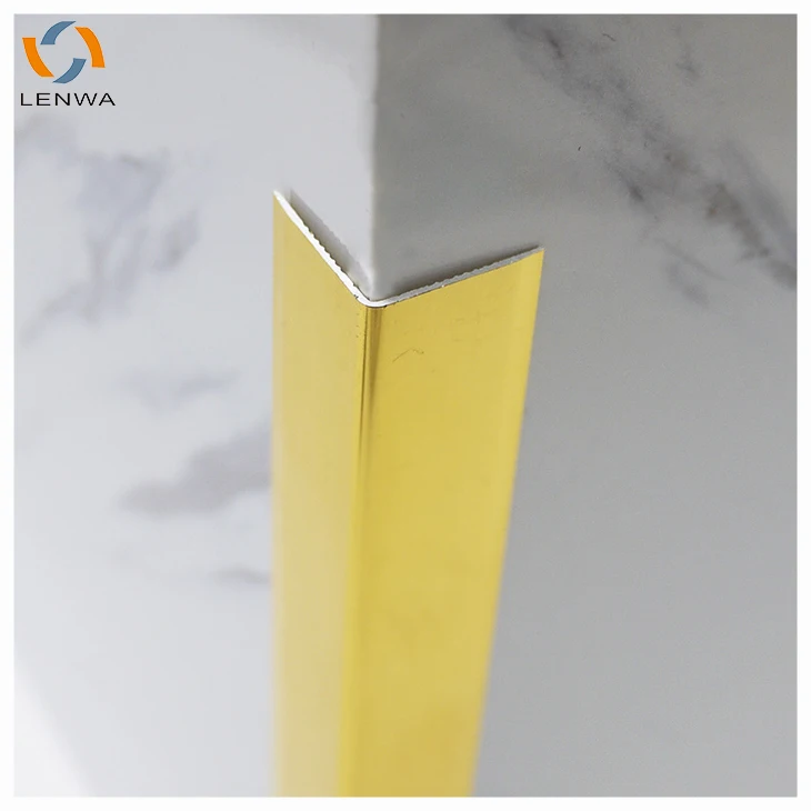 Заводской прямоугольный алюминиевый кромкооблицовочный профиль для украшения LENWA Foshan