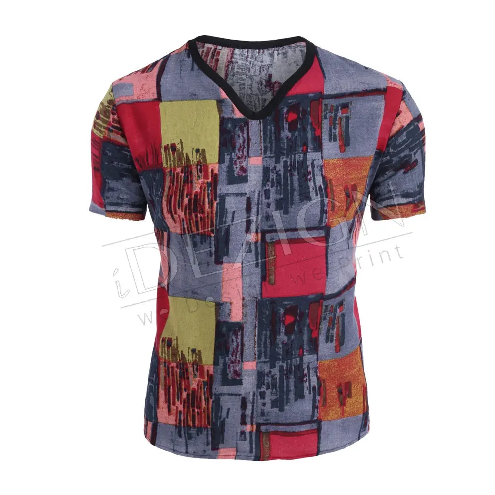 
Повседневная мужская рубашка с коротким рукавом, быстросохнущая сублимационная футболка 