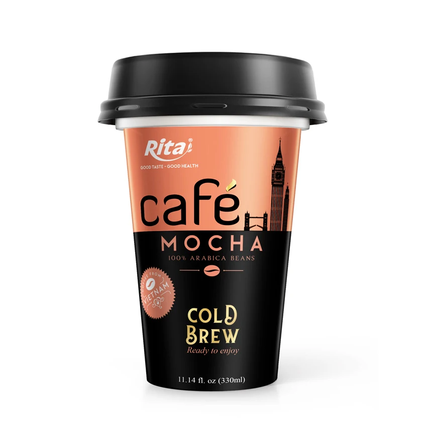 330ml PP Cup Premium Quality Mocha Coffee