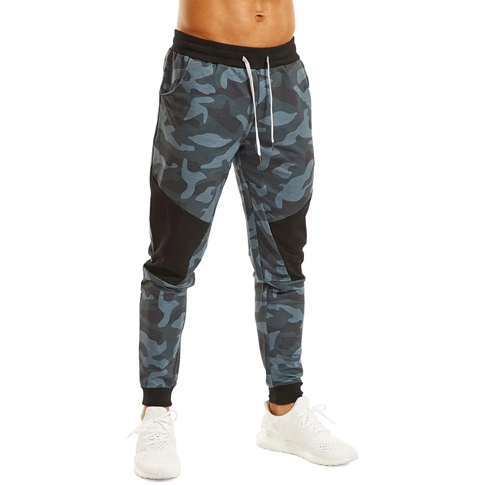 Mens Slim Fit Fashion Camouflage Jogger Sweatpants Tapered Gym Pants Summer Sublimated Joggers