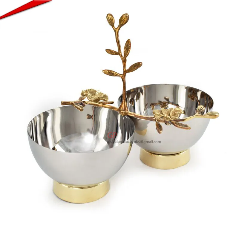golden orchid twin bowl nut bowl