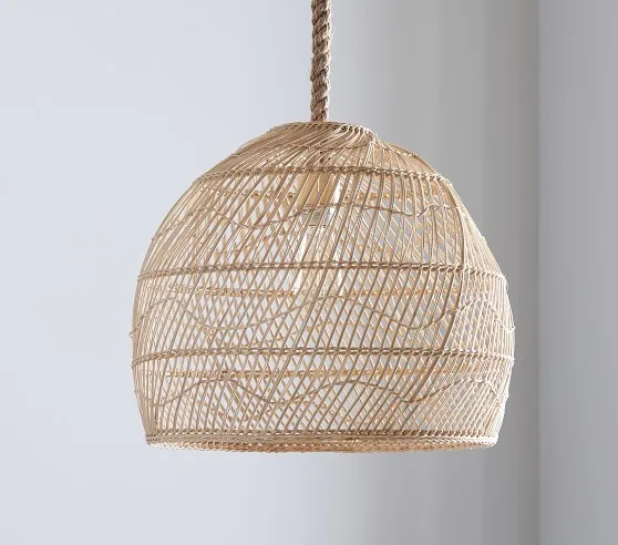 Indoor Decoration Natural Rattan Lampshade Rattan Pendant Light Rattan Chandelier Light Made in Vietnam Trustworthy Exporter