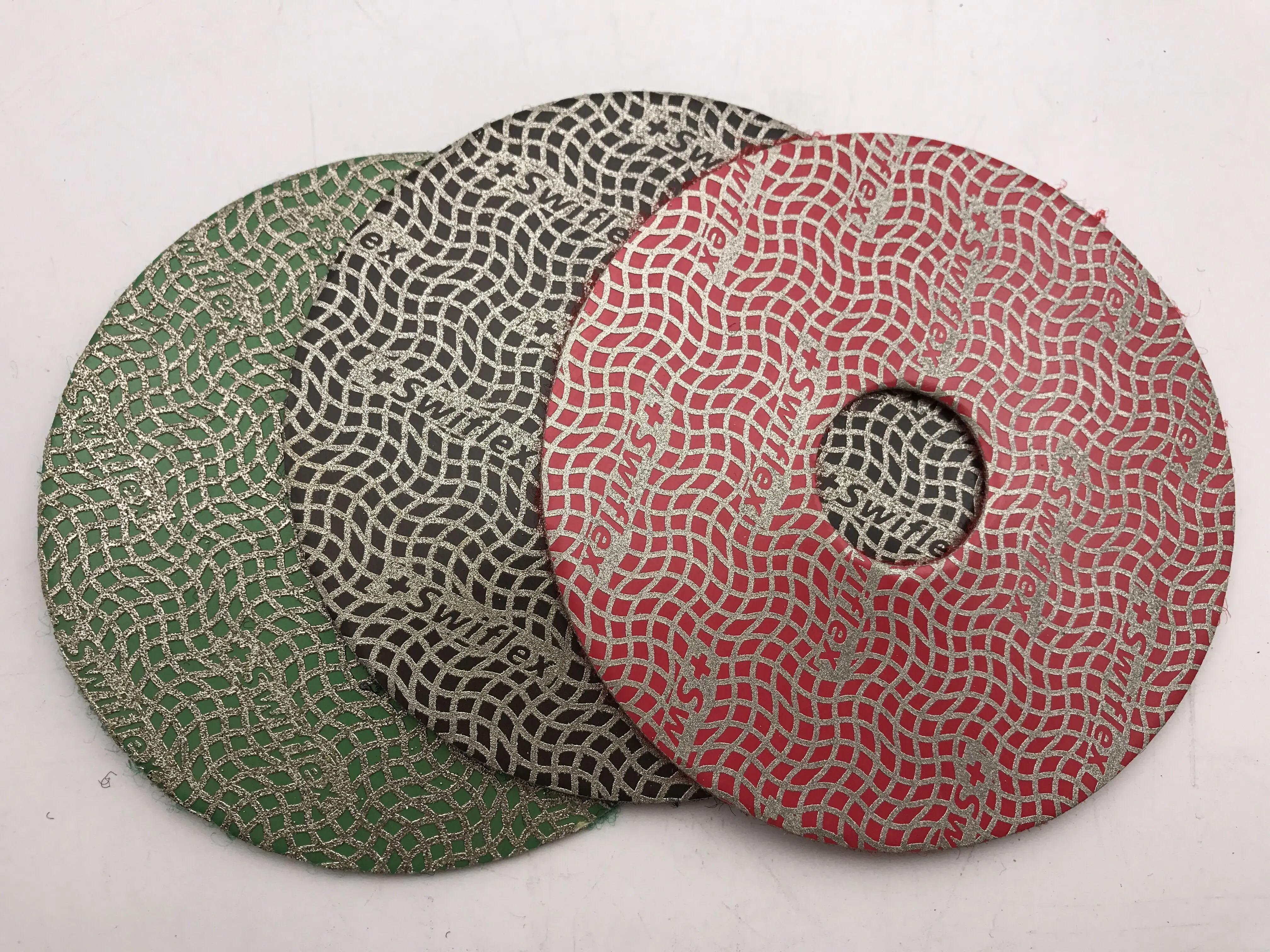 KGS Diamond Swiflex QS Disc for Stone Edging 7' QRS Backing Nickel Bonded Disk Electroplated Sanding Pad