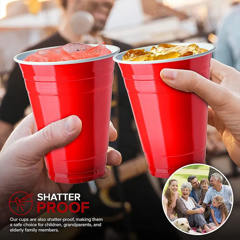 Birthday Wine Drinking Children Blue Fun Creative American Personalised Custom Disposable Red Plastic Party Cups