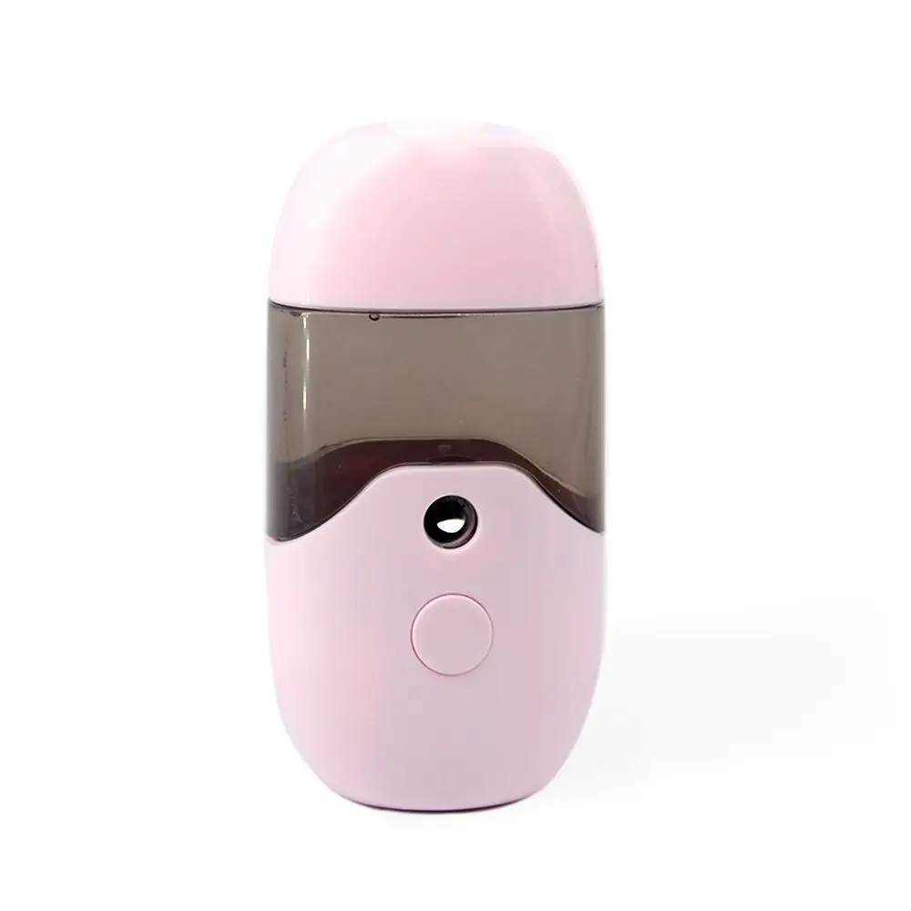 Металлический распылитель для тумана, бутылка для спирта, 24 мм, светодиодная система обновления Nano, 50 мл, серебряный поворот, отрицательные ионы