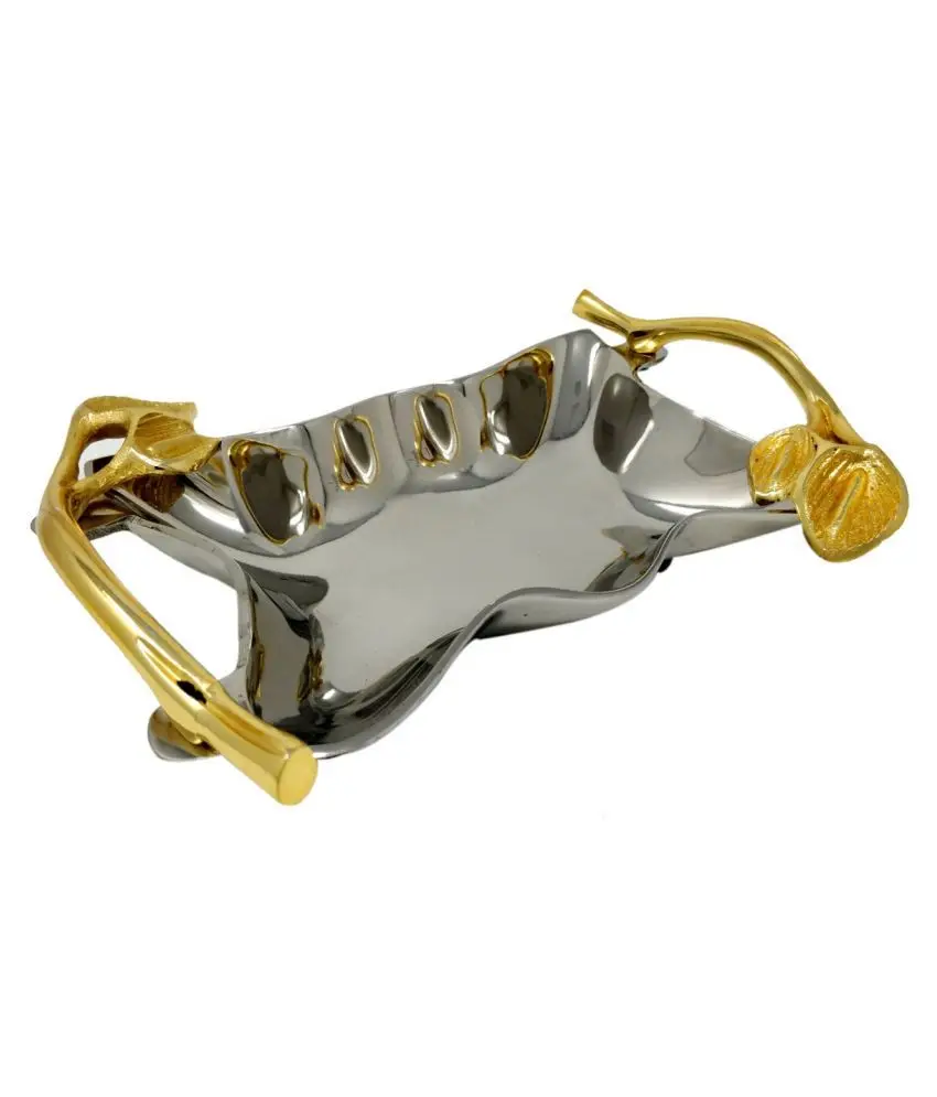 Designer Ins-style Flower Shaped Dry Fruits & Salad Serving Tray Home & Restaurant Decorative Dish and Dinner Plate