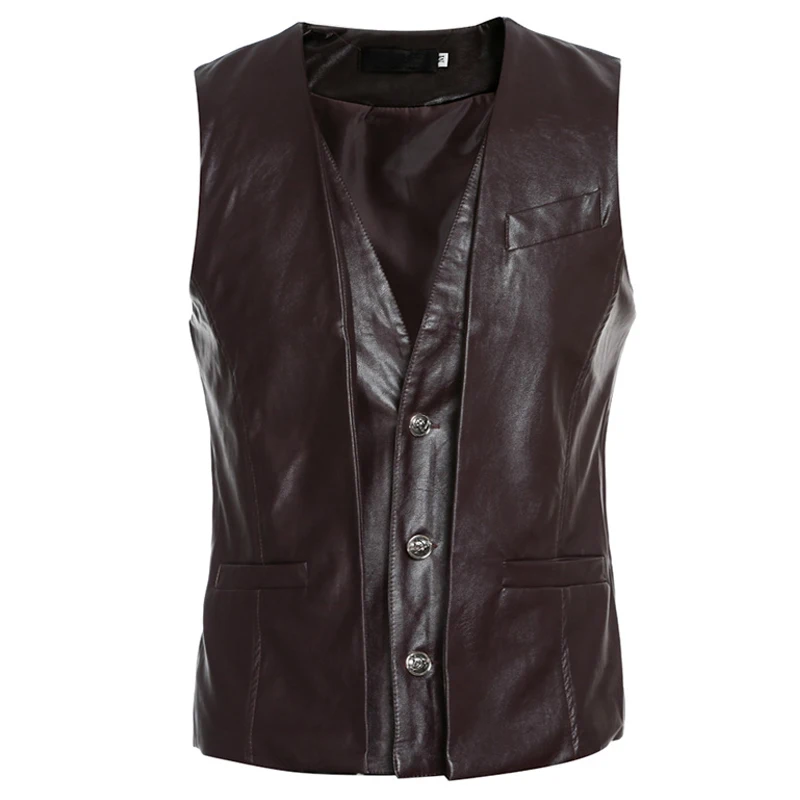  Лидер продаж мужской кожаный жилет для мужчин полностью Изготовленный под заказ