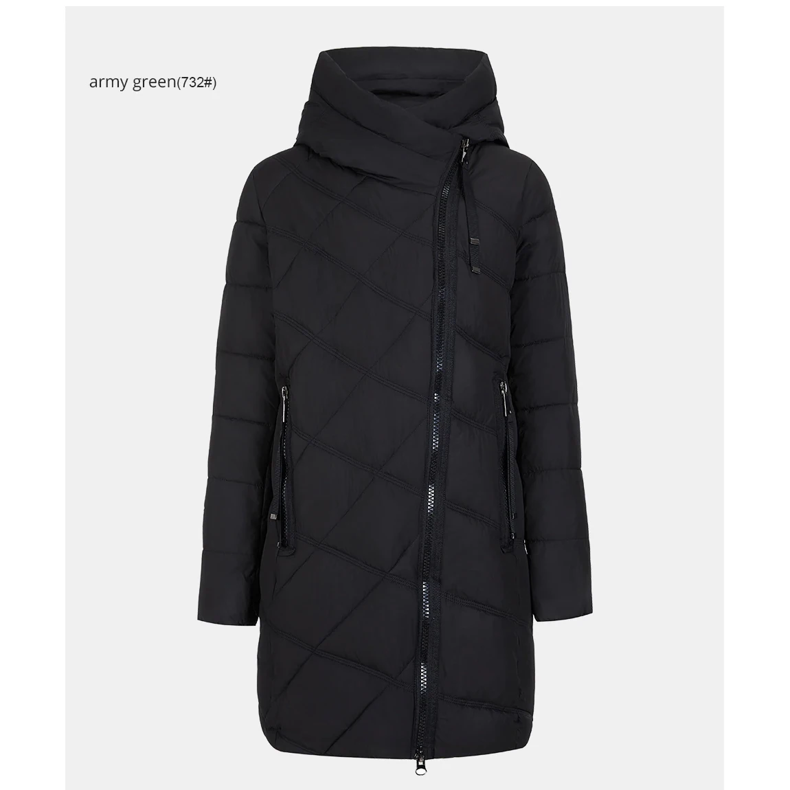 Women Jacket Pink Zipper Slim Winter Clothes Top Fashion Hooded Bio Coat Female Warm Parkas Long Puffer Jacket