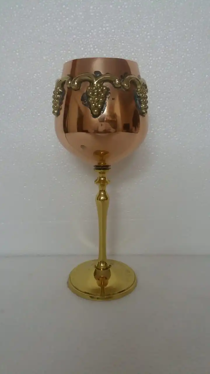 Latest Design Antique Silver Brass Goblet  Wine Glasses Goblet  Whiskey Silver Goblet  Embossed Design