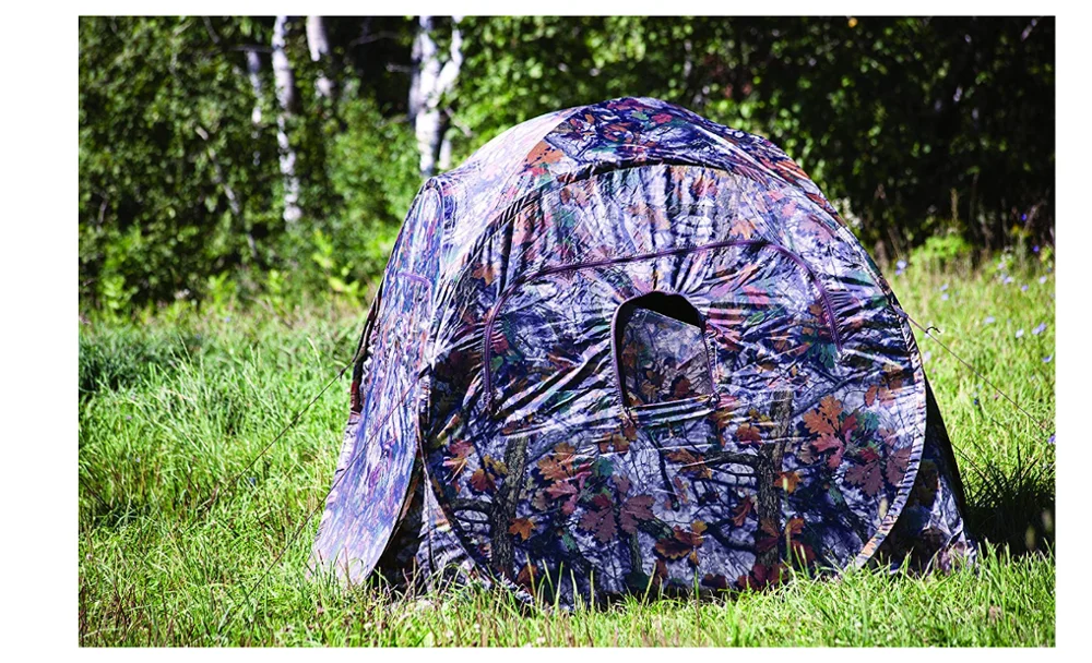 
Outdoors Ground Blind - Spring Steel Pop Up Hunting Ground Blinds - Pop Up Blinds for Deer Hunting, 58 x 58 x 65H 