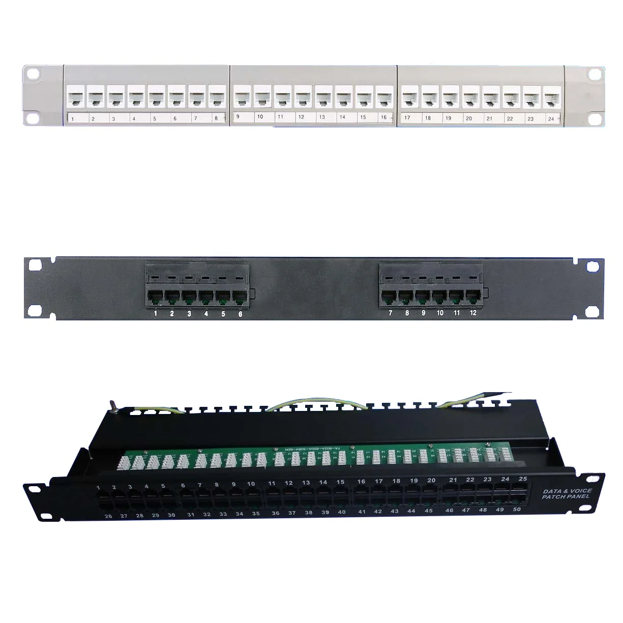 amp rj11 rj45 cat6 cat5e cat6a core 12 16 18 24 48 port fiber optic patch panel