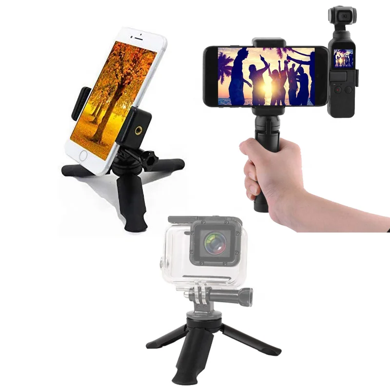  New Hot Portable Rotation ABS Mini Desktop Handle Stabilizer Tripod Gopro Hero 9 Cameras Accessories
