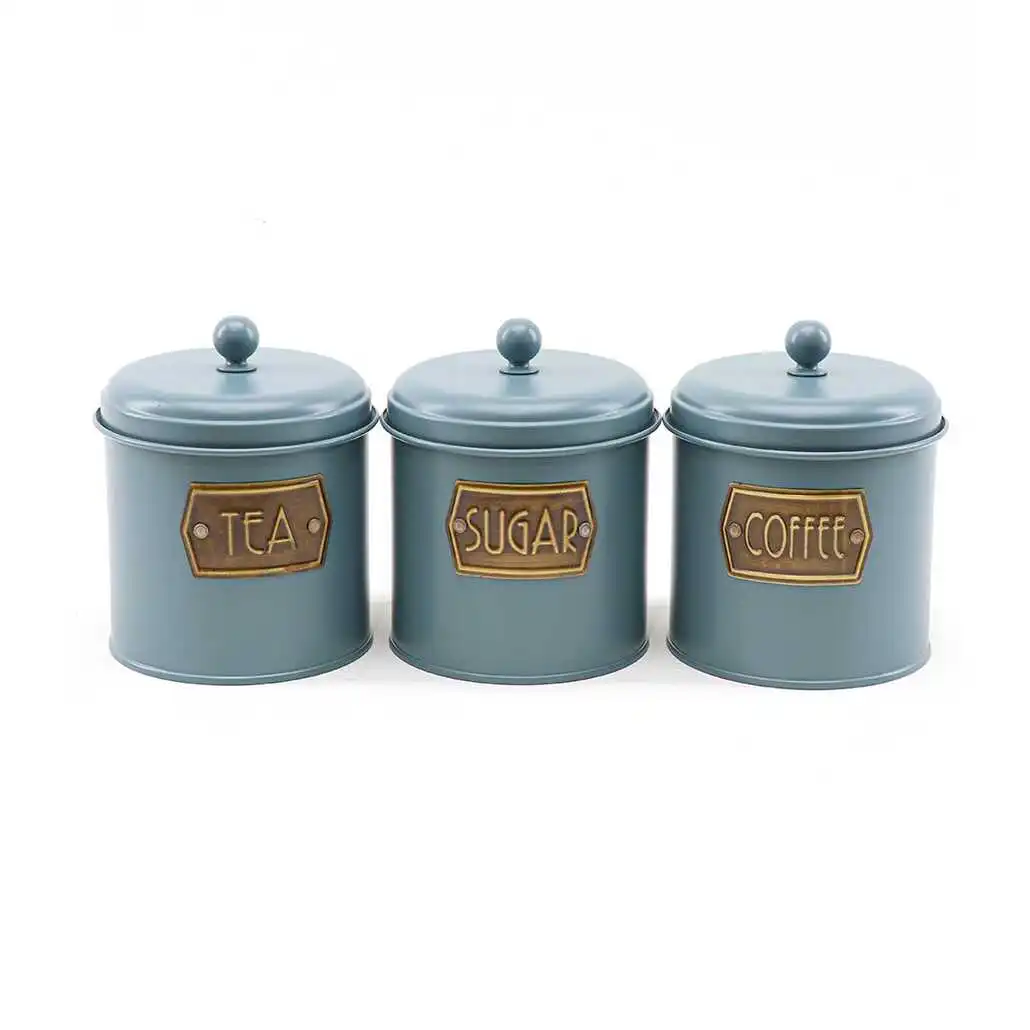 Wholesale Pure Stainless Steel Kitchen Jar Set Spice Air Tight Canister Sugar Coffee Tea Kitchen Canister Sets Supplier Custom