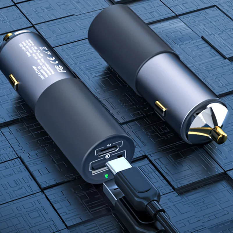 Заводская поставка Горячая Распродажа usb c тонкая высокая мощность 100 Вт быстрая зарядка автомобильное зарядное устройство pd pps qc3.0 Автомобильное type для ноутбука