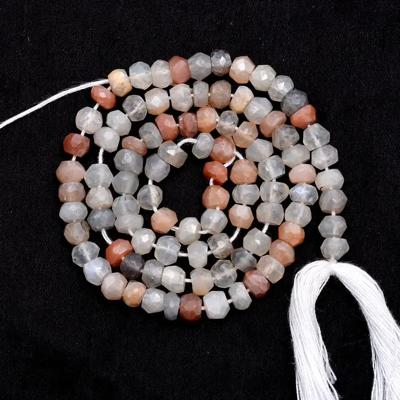 Натуральные разноцветные Круглые бусины в форме Луны 4 5 мм 13 дюймов