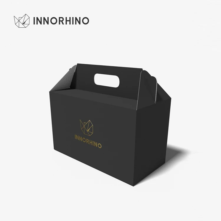 A4-2-1 Favor Box Paper Packaging Wedding Party Banquet Takeout Food Pastries Cake Dessert Cookies Candy Gift with handle Customized